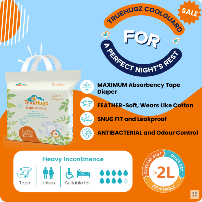 TrueHugz CoolGuard (Adult Diapers) - Care@Home