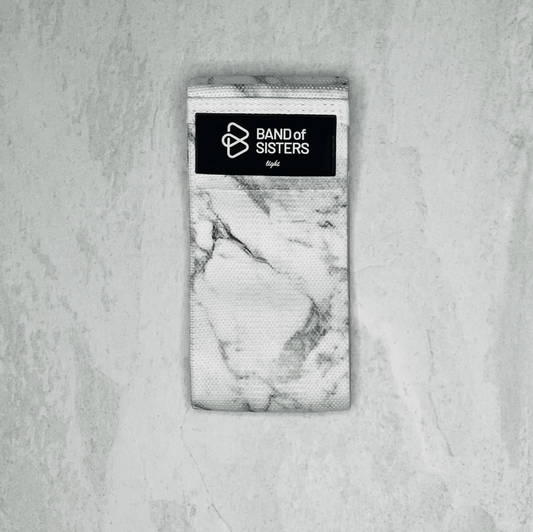 White Marble Fabric Booty Band (Medium Intensity) - Care@Home