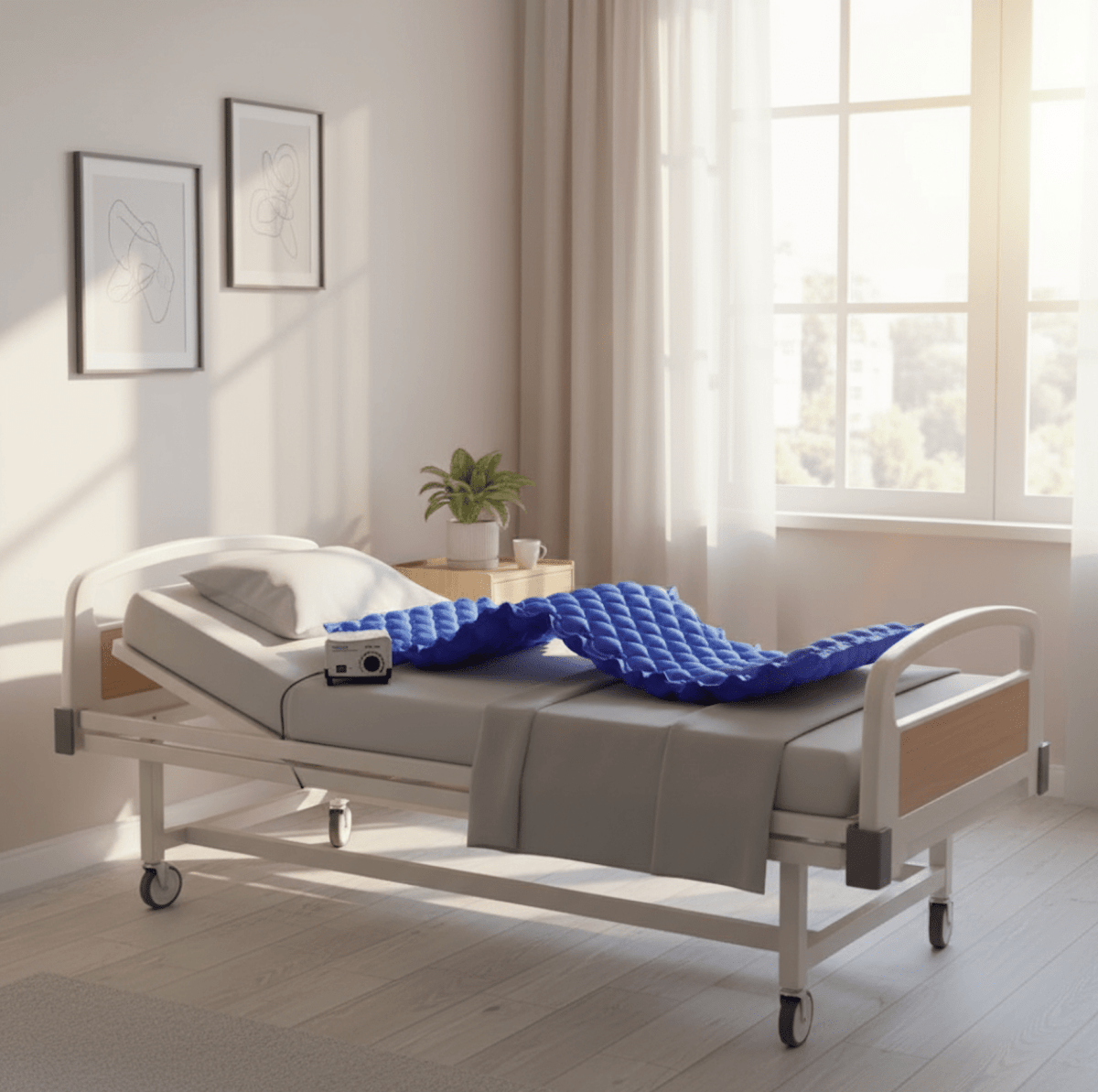 YHMED Anti Bedsore Alternating Pressure Bubble Mattress & Pump - Care@Home